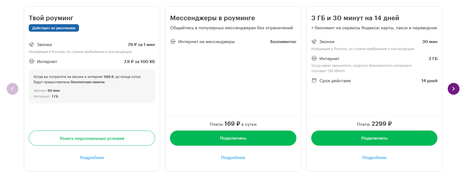 Условия роуминга МегаФона в Италии